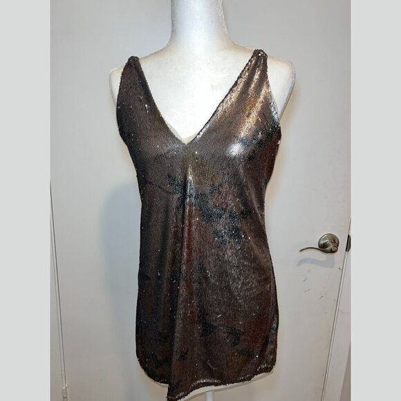 Free People  Sequin Sleeveless Shift Dress Women’s Size S - Picture 2 of 11